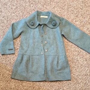 Stylish Blue Teal Kids Petticoat Anntarah 60% Alpaca 40% Wool 2T